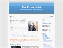 Tablet Screenshot of essentialstuff.org